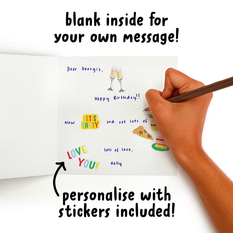 CENTRAL 23 - Funny Birthday Card - 'Happy Birthday To My Otter Half' - For Boyfriend Girlfriend Wife Husband Fiance - Cute Animal Humor - Comes with Fun Stickers - Image 4